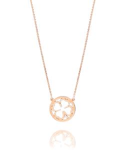 Ketting "Klaver" Roze Goud